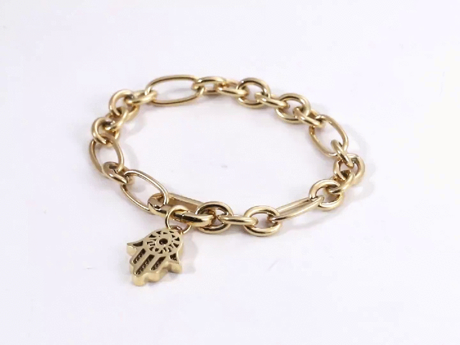 Hamsa Grace Bracelet-14K Gold Plated